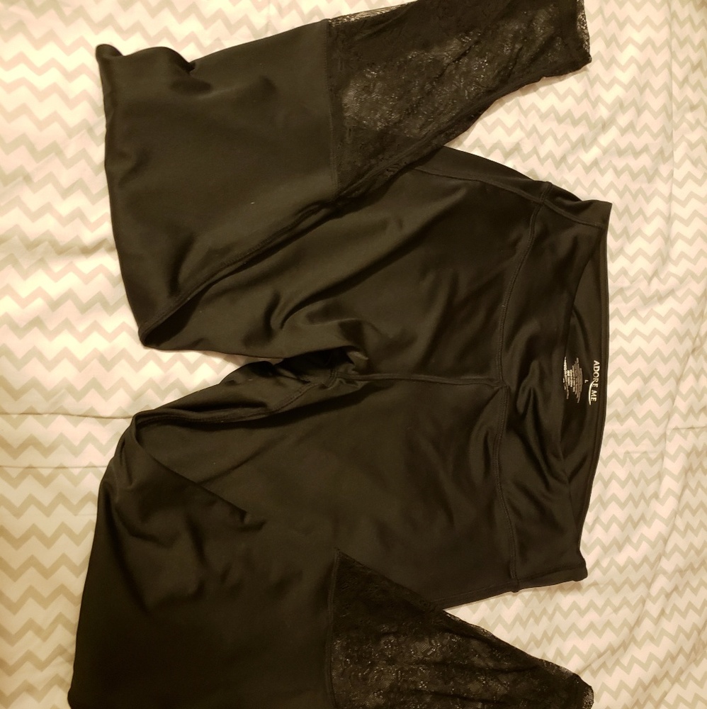 Adore Me black lace leggings